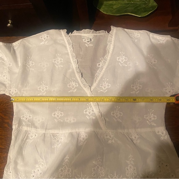 J.Jill Embroidered-Eyelet V-Neck Top - Picture 5 of 8